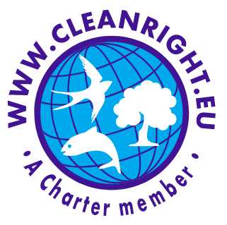 sello clean right que nos reconoce como miembro sostenible